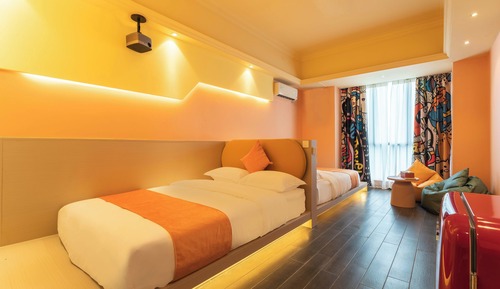 Design Twin Room, 2 Double Beds, Non Smoking, Refrigerator