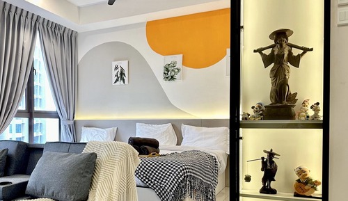 Comfort Studio, Multiple Beds, Kitchen, City View