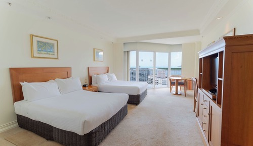 Classic Twin Room, 2 Double Beds, Harbor View