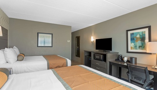 Standard Room, 2 Queen Beds, Non Smoking, Refrigerator & Microwave