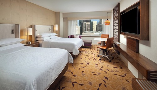Deluxe Room, 2 Double Beds, Non Smoking, City View