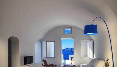 Luxury Suite, Private Pool (Volcano, Sea and Blue Dome View)