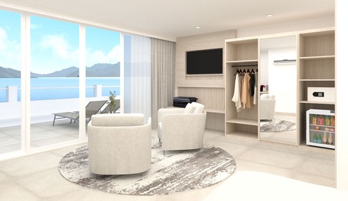 Deluxe Double Room, 1 Queen Bed, Non Smoking, Sea View