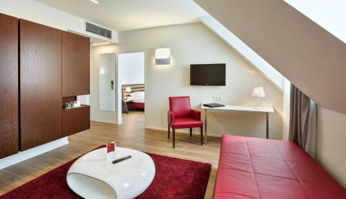 Family Room with Two Twin Beds and Courtyard View