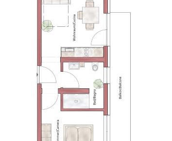 One-Bedroom Apartment with Balcony and Mountain View  