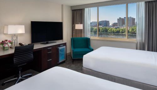 Double Room with Two Double Beds and River View