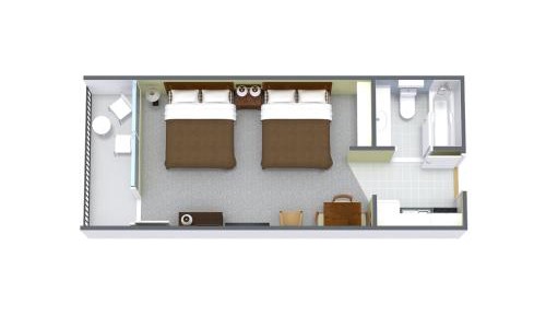 1 Bedroom Oceanfront Efficiency with 2 Queen Beds - B1