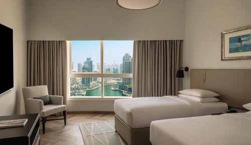 Renovated, Two Bedroom Marina View with Balcony, 1 King and 2 Twin