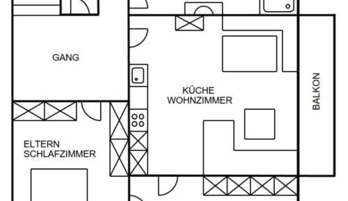Two-Bedroom Apartment with Shower 