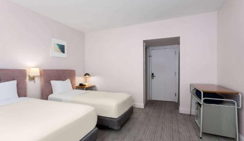 Double Room with Two Double Beds and Roll-in Shower - Mobility Access/Non-Smoking
