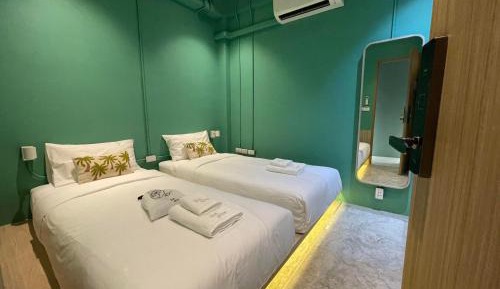 Twin Room with Private Bathroom - No Window