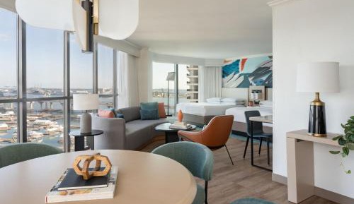 Junior Suite with Two Double Beds and Bay View