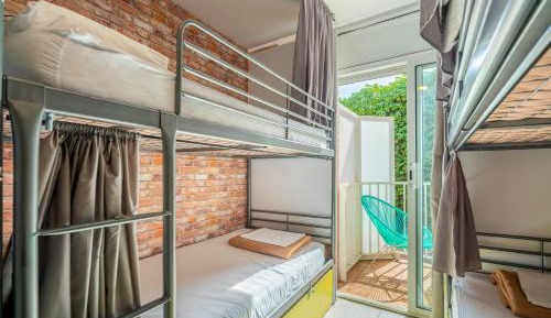 Bed in 6-Bed Mixed Dormitory Room with Private Balcony