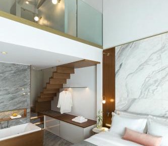 Executive Duplex suite with spa bath
