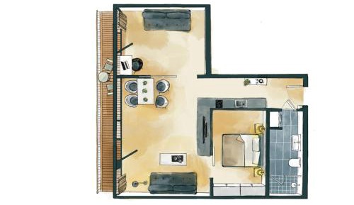 Panorama Apartment with Lake View