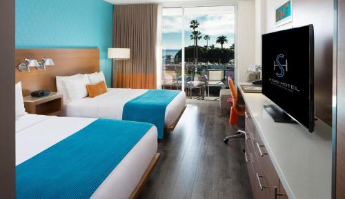 Partial Ocean View with Two Double Beds