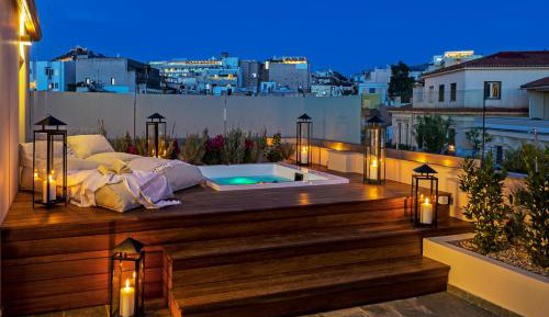 Iconic Suite with Acropolis View & Private Hot Tub