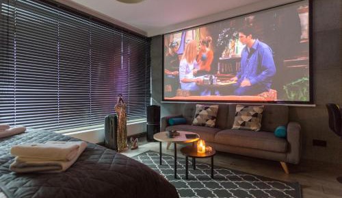 Apartment with Balcony and with projector