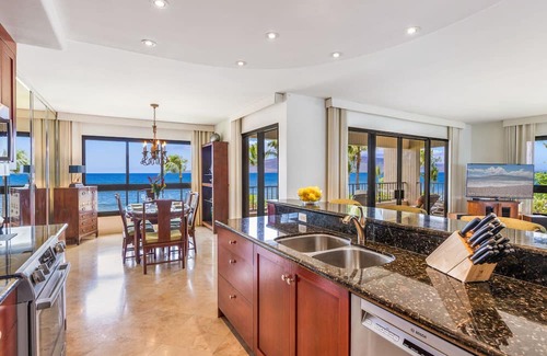 Kaanapali Condo | Maui Resort Rentals: Kaanapali Alii 1-405 – 2BR Oceanfront Gem, Luxuriously Remodeled, Year-Round Sunsets w/ Sweeping Pacific Ocean, Lanai, and Molokai Views!