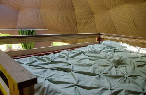 Brownsboro RV Rental | "Charming Toadstool Geodome Available for Rent: A Whimsical Retreat Awaits!"
