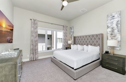 Reunion House | Spacious Modern Condo with Foosball Table and Large Rooftop Terrace. Reunion Resort Water Park Access near Disney at Spectrum Resort Orlando by Rentyl - B5 #220