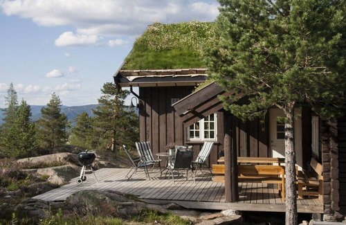 Flesberg Cabin | Moderne, lun og koselig tømmerhytte på Blefjell