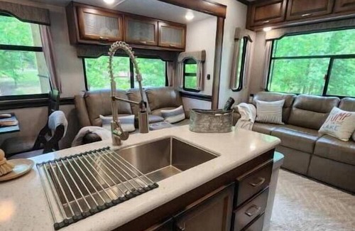 Reed Creek House | "Simply Unhitched" Lake Front RV with Swim Dock