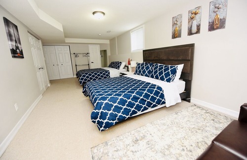 Amherstview Apartment | Spacious Hearth Escape with Natural Light & fireplace