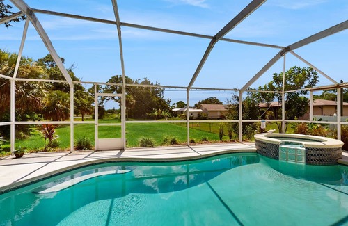 Sebastian Highlands House | Relaxing home with private pool, hot tub, gas grill and full kitchen