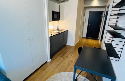 København NV Apartment | Copenhagen Studio with Double Bed and Kitchen