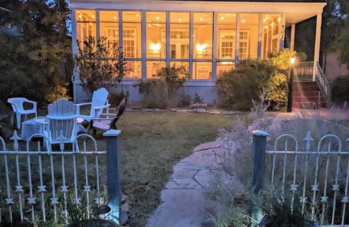 Cape May Point House | Pristine, Cozy, 4 bedroom Beach Cottage with a 40 foot screened in front porch!