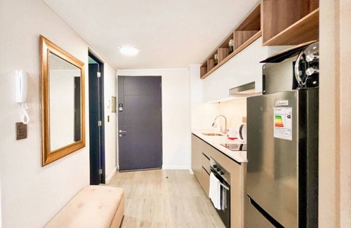 Downtown Santiago Apartment | Estudio Santa Elvira | Home Office Laundry Wifi