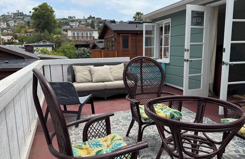 Laguna Beach Apartment | 1 bedroom apartment, views, private deck, beach-close, unit is entire 2nd floor.