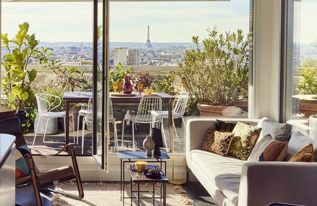 Rooftop, panoramic view of Paris.