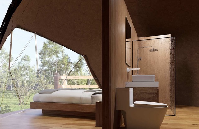 Gaia Nook-Mirror Dome with Private Bathroom