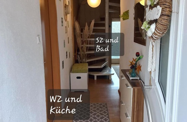 Ferienwohnung Burgblick - apartment/apartment, shower or bath, WC, balcony