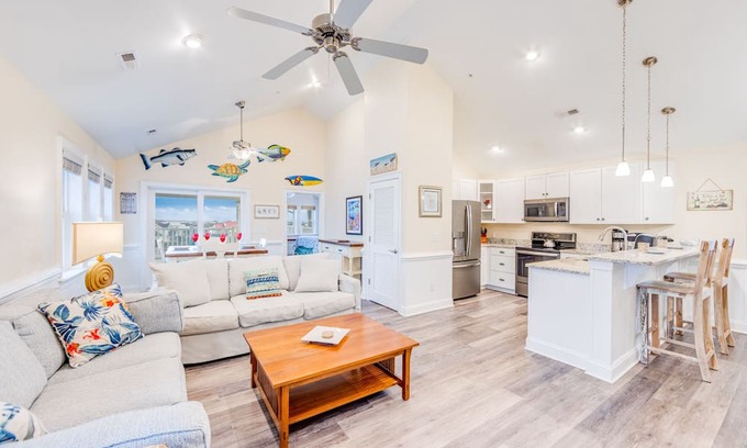 Hatteras Condo | On Special - Canal Front Penthouse Suite in Slash Creek with Resort Amenities an
