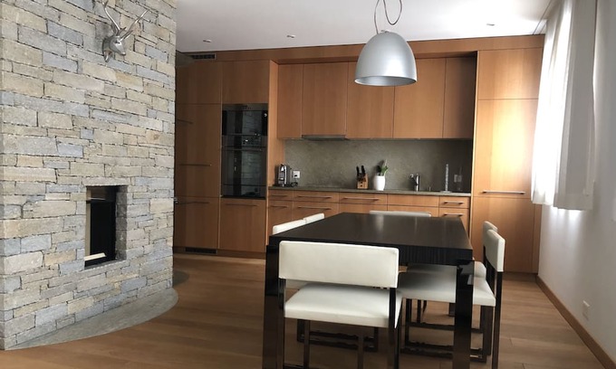 St. Moritz Apartment | Beautiful luxury apartment in the center of St. Moritz with private parking