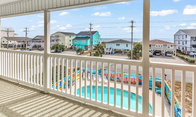 North Myrtle Beach House | Brand New! Private Pool, Ocean Views, Game Room, Across From Beach