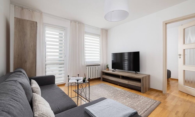 Katowice Apartment | Grey Apartment in Katowice by Renters