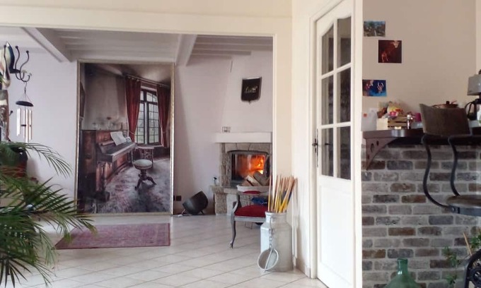 Saint-Christophe-dʼAllier House | Country House 'Nature Bien-être' with Mountain View, Shared Terrace and Private Garden