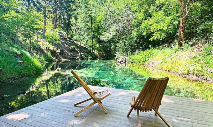 Hagerman Resort | AMAZING Luxury Retreat with Private fresh spring ponds & Sauna! Sleeps 23