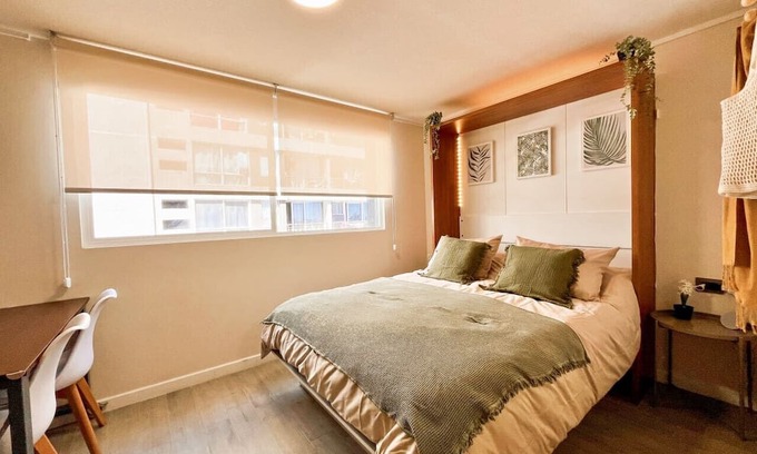 Downtown Santiago Apartment | Estudio Santa Elvira | Home Office Laundry Wifi