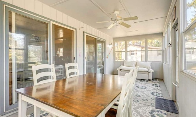 New Lisbon Cabin | Charming 3-bedroom cabin with AC, WiFi on canal to Castle Rock Lake
